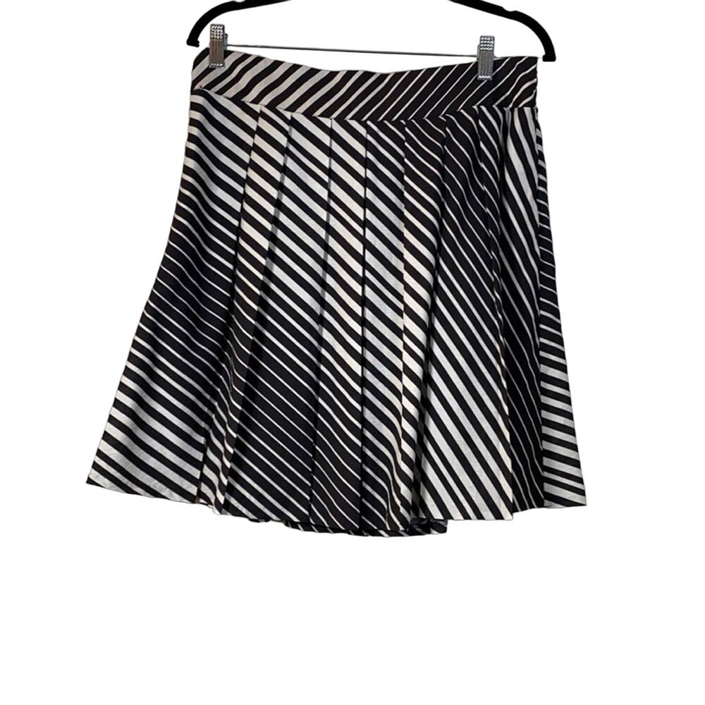 The Limited Y2K Pleated Diagonal Stripe Mini Skirt Size M